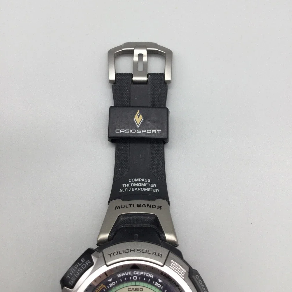 Casio Pathfinder PAW-1300 Mens Watch 46mm Digital Tough Solar 5 Triple Sensor